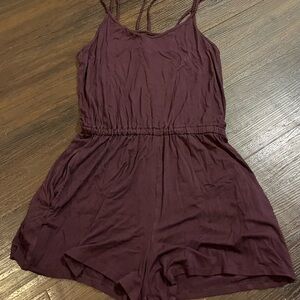 Plum Sleeveless Romper